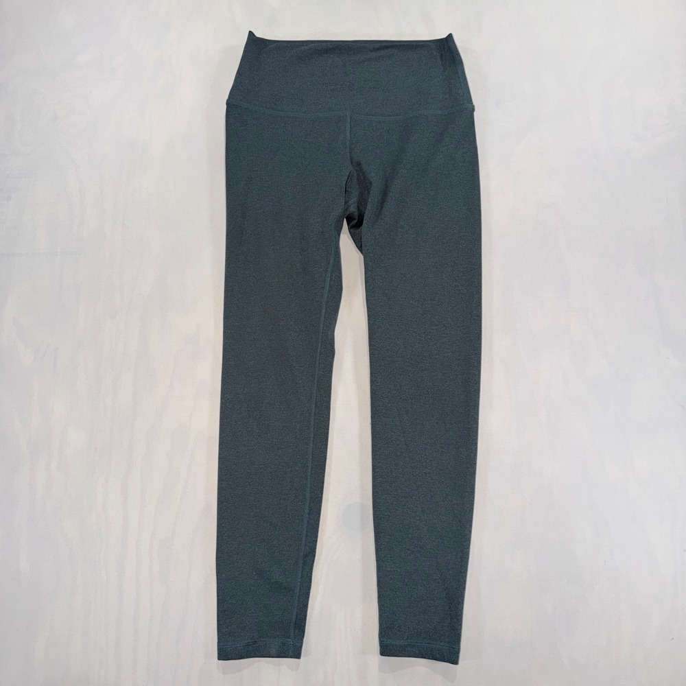 FLEO Leggings Womens Medium Teal Heathered High Rise Activewear Yoga Pants